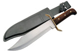 SZCO Bowie knife 15 inch fixed blade with wooden handle
